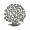 Silver Upcycled Steel Lacquered 3 Trunk Tree of Life Metal Wall Art